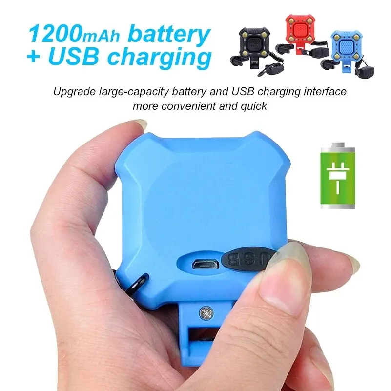 140 dB Bike Bell 4 Lamp Cycling Light 1200mAh Electric Horn Waterproof USB Charging Loud Alarm Security Bicycle Bell