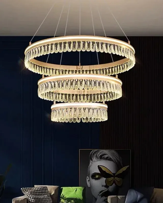 3 - Tire Crystal LED Chandelier
