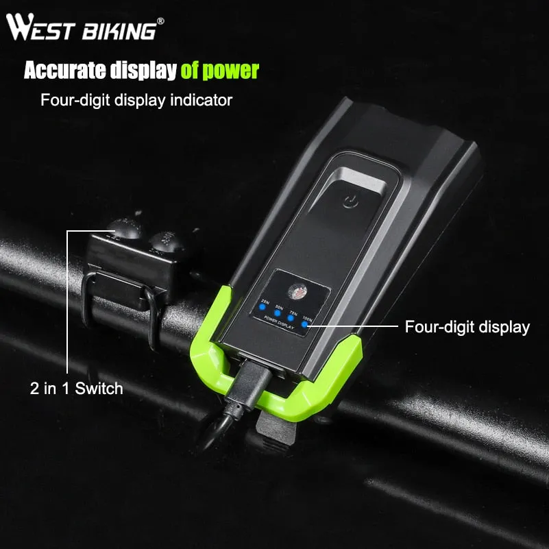 4000mAh Smart Induction Bicycle Front Light Set USB Rechargeable 800 Lumen LED Bike Light with Horn Bike Lamp Cycling FlashLight