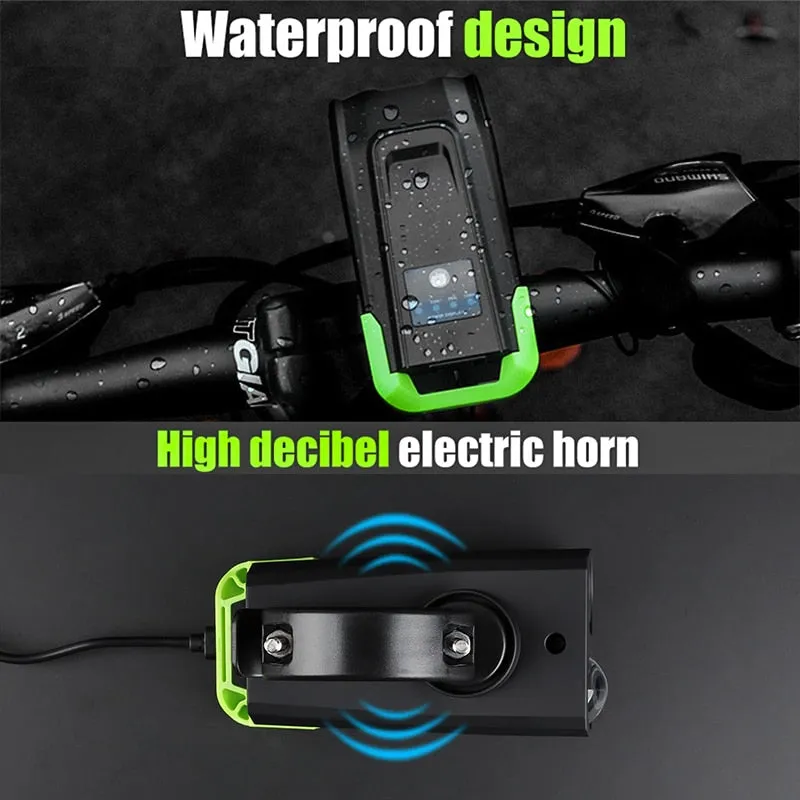 4000mAh Smart Induction Bicycle Front Light Set USB Rechargeable 800 Lumen LED Bike Light with Horn Bike Lamp Cycling FlashLight