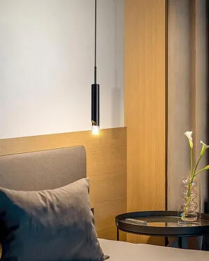 Acrylic Tube LED Pendant Light - Black