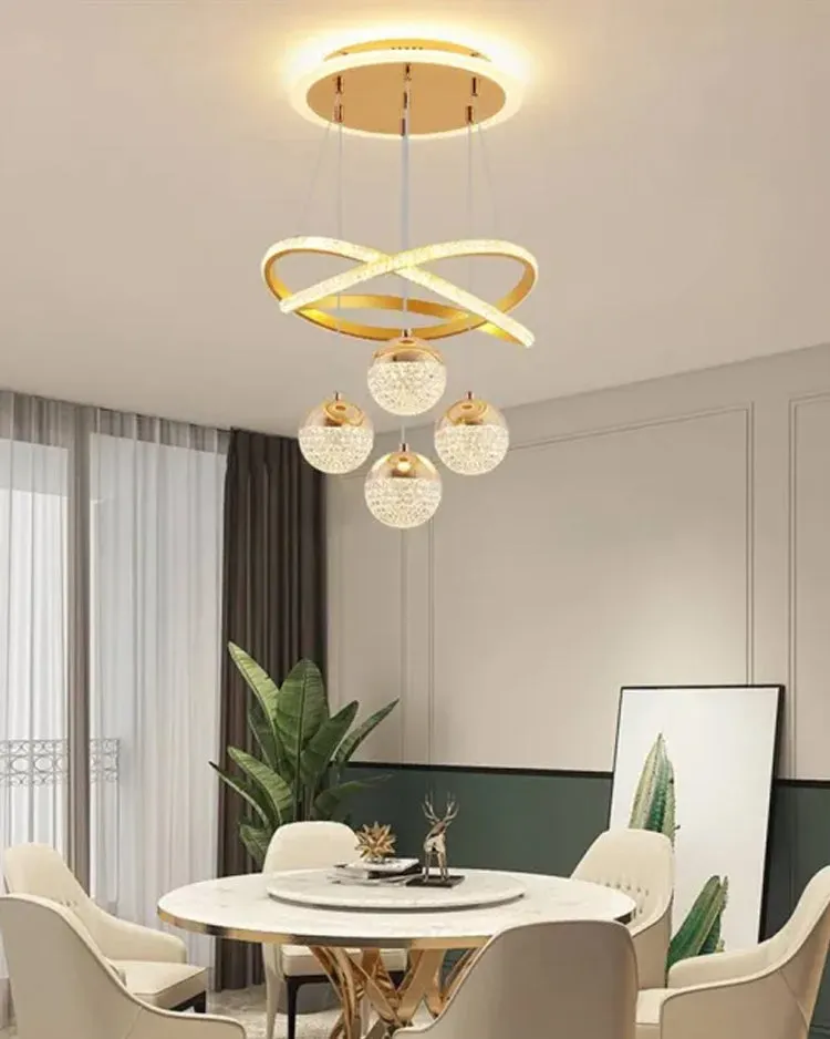 Artistic Curvy LED Chandelier