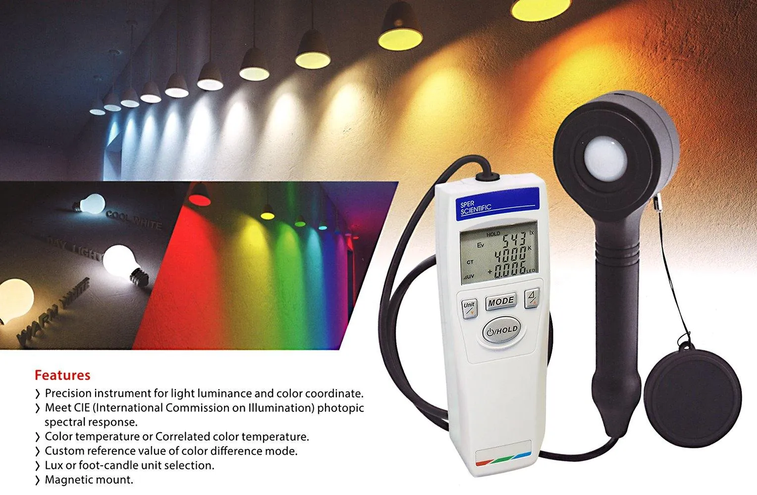 Color LED Chroma Light Meter