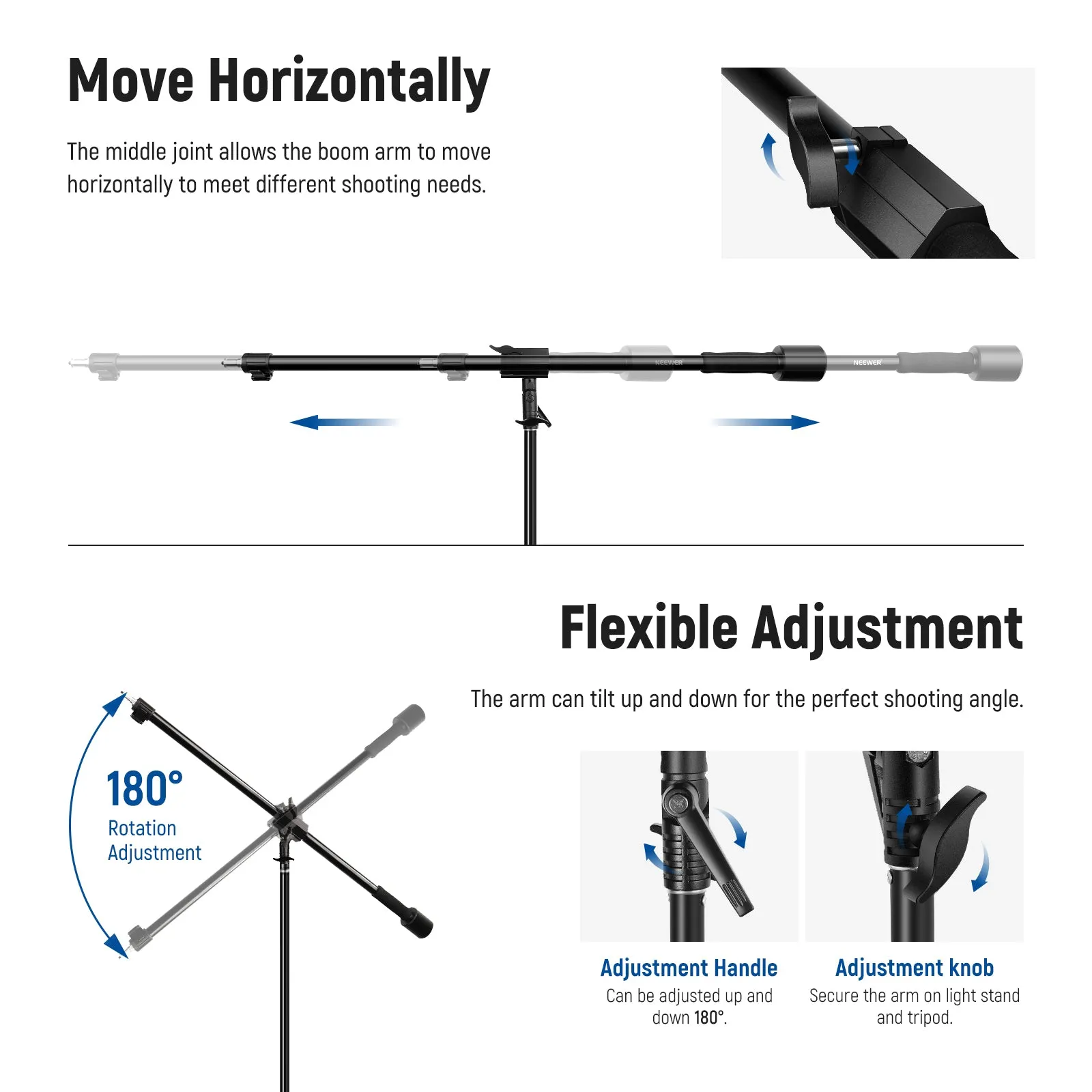 NEEWER 300cm Heavy Duty Light Stand With Sandbag