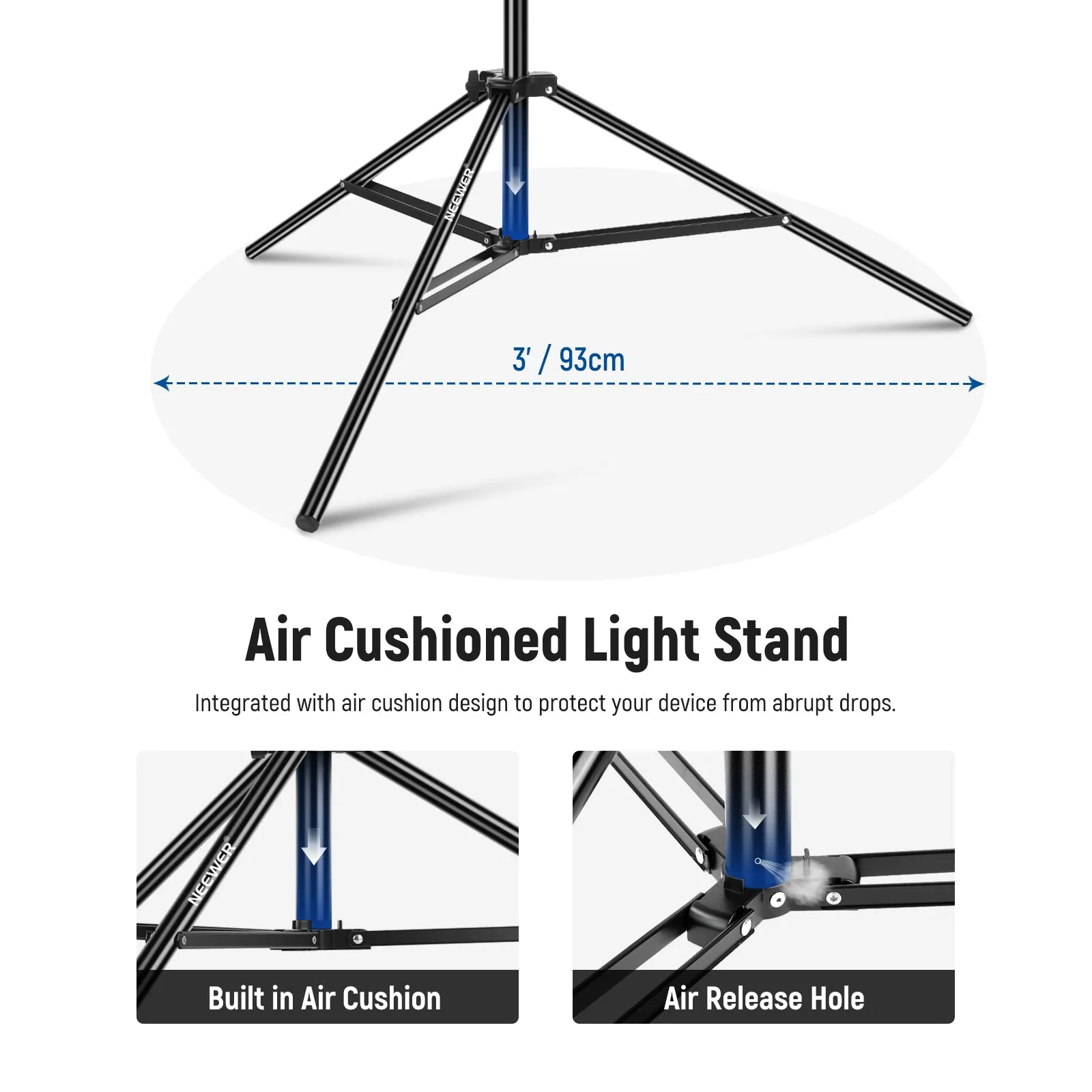 NEEWER 300cm Heavy Duty Light Stand With Sandbag