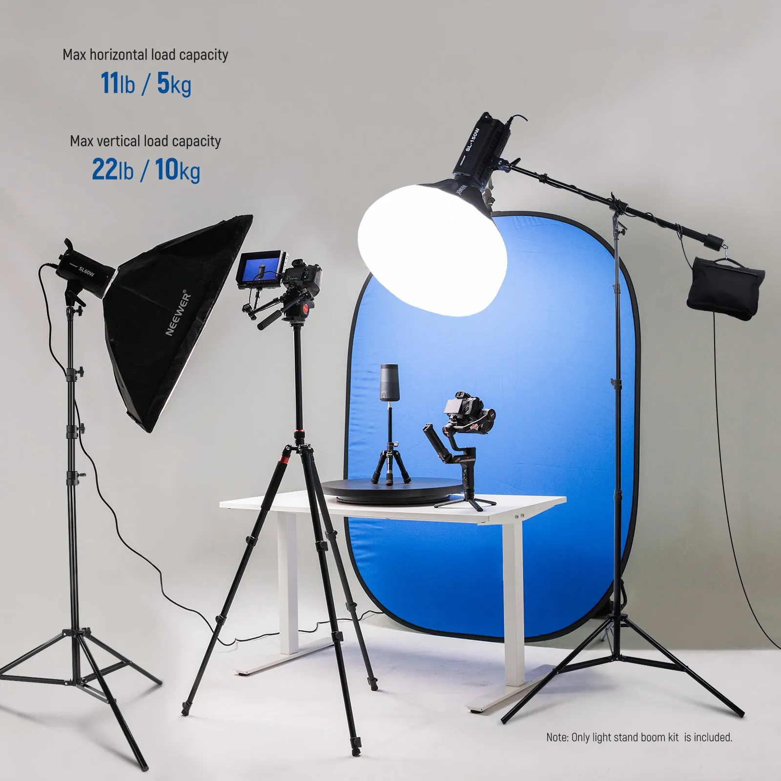 NEEWER 300cm Heavy Duty Light Stand With Sandbag